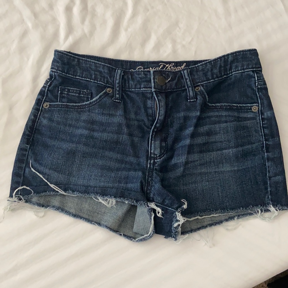 Dark wash jean shorts